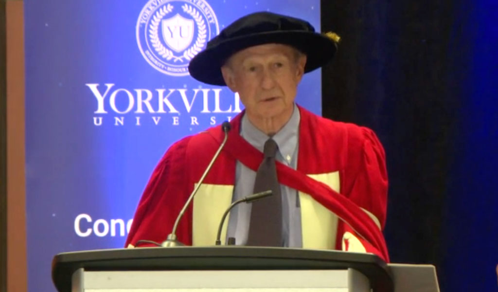 Dr. Roger Barnsley attends Yorkville graduation ceremony