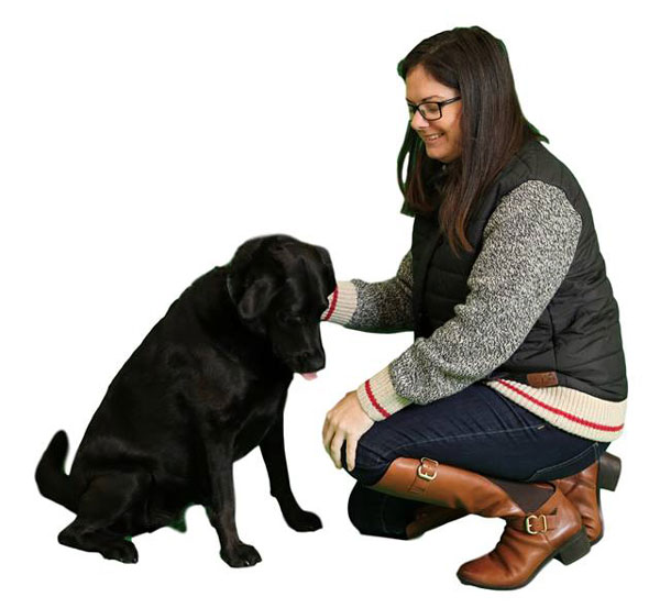 Lesley McCuaig with pet dog