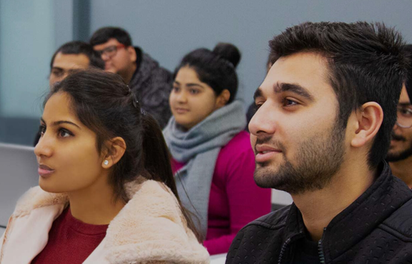 International students in a classroom