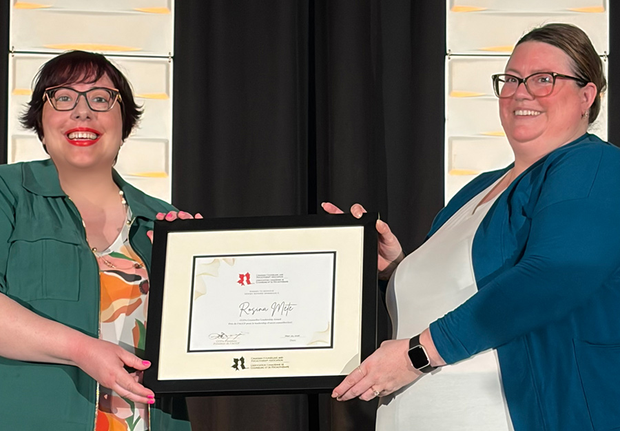 Dr. Rosina Mete - CCPA Counsellor Leadership Award